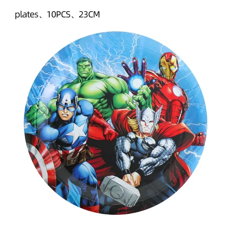 Marvel Comics The Avengers Birthday Party Dinner Balloon Paper Plate Paper Cup Tablecloth Disposable Tableware birthday party supplies