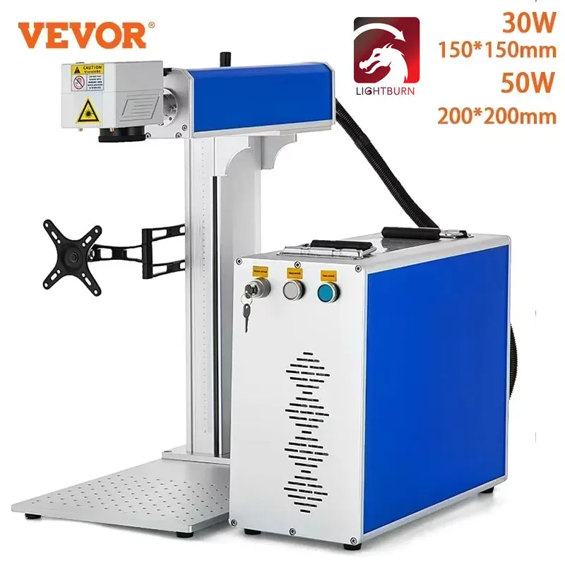 VEVOR 30W 50W Machine de marquage Laser à Fiber graveur Laser à Fiber coupe or argent anneau Machine de gravure Laser à Fiber optique