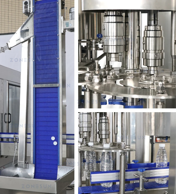 ZONESUN ZS-AFC883 Liquid Bottle Rinsing Filling Capping Production Line