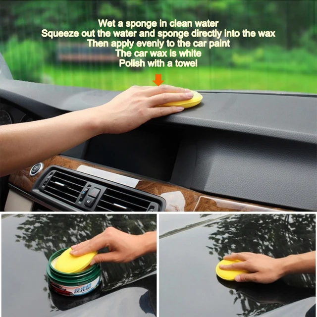 SEAMETAL 12 pièces éponge de polissage de cire de voiture éponge en mousse haute densité applicateur de cire tampons de nettoyage de détail de voiture accessoires de lavage 5