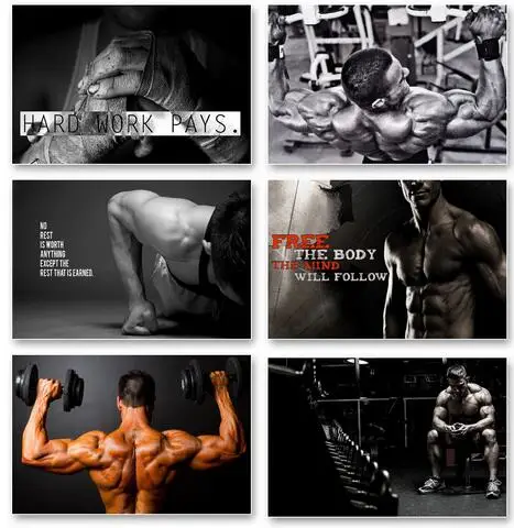 

More Style Muscle Bodybuilding Fitness Motivational Quotes Print Art Canvas Poster For Living Room Decor Home Wall Picture