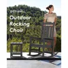 Rocking Chair Set of 2,All Weather Patio Rocking Chairs,Poly Rocking Chair for Adults, Heavy Duty Front Porch Rocker 4