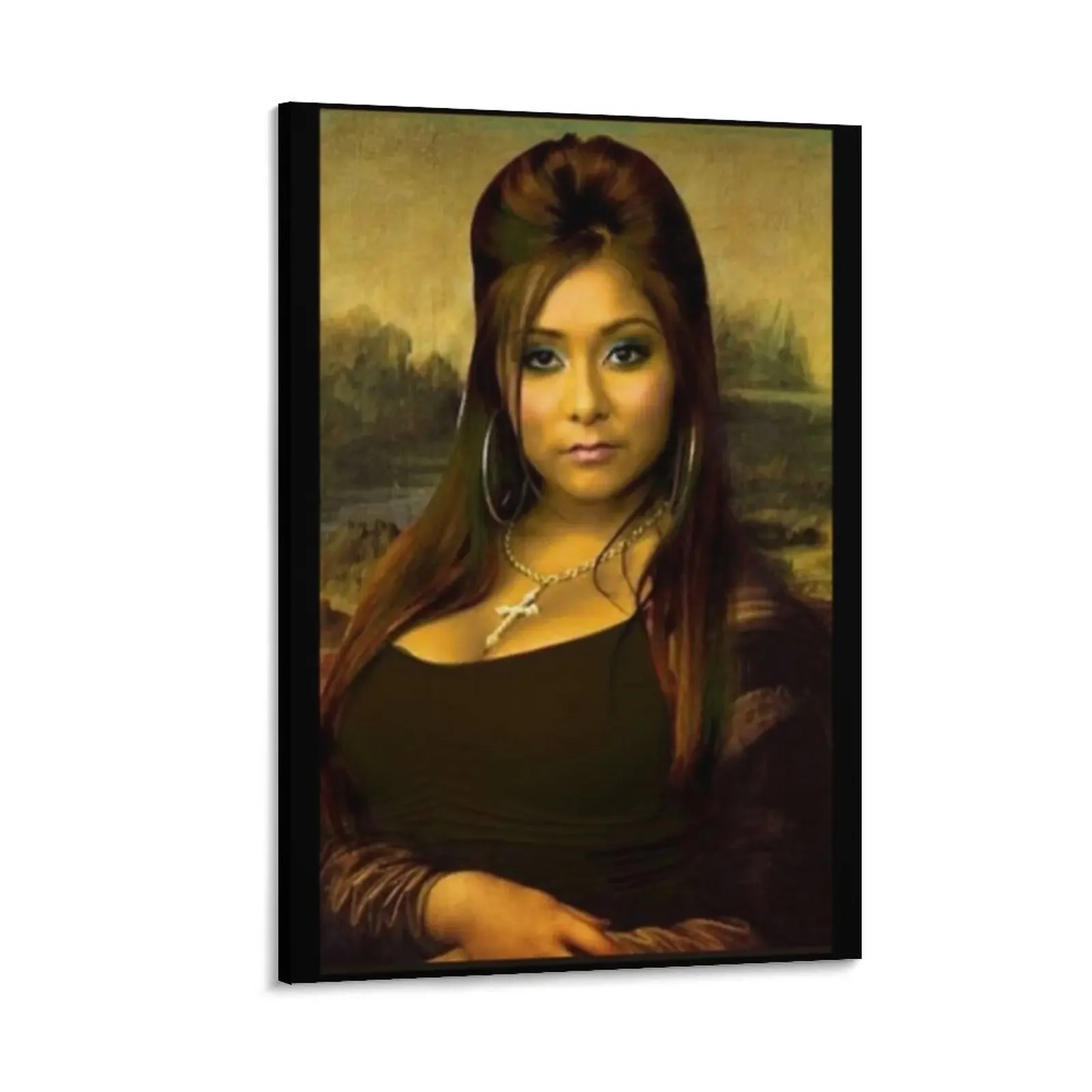 

Snooki Mona Lisa Canvas Painting decorative frames wall room art mural decorative items for home room decorations aesthetic