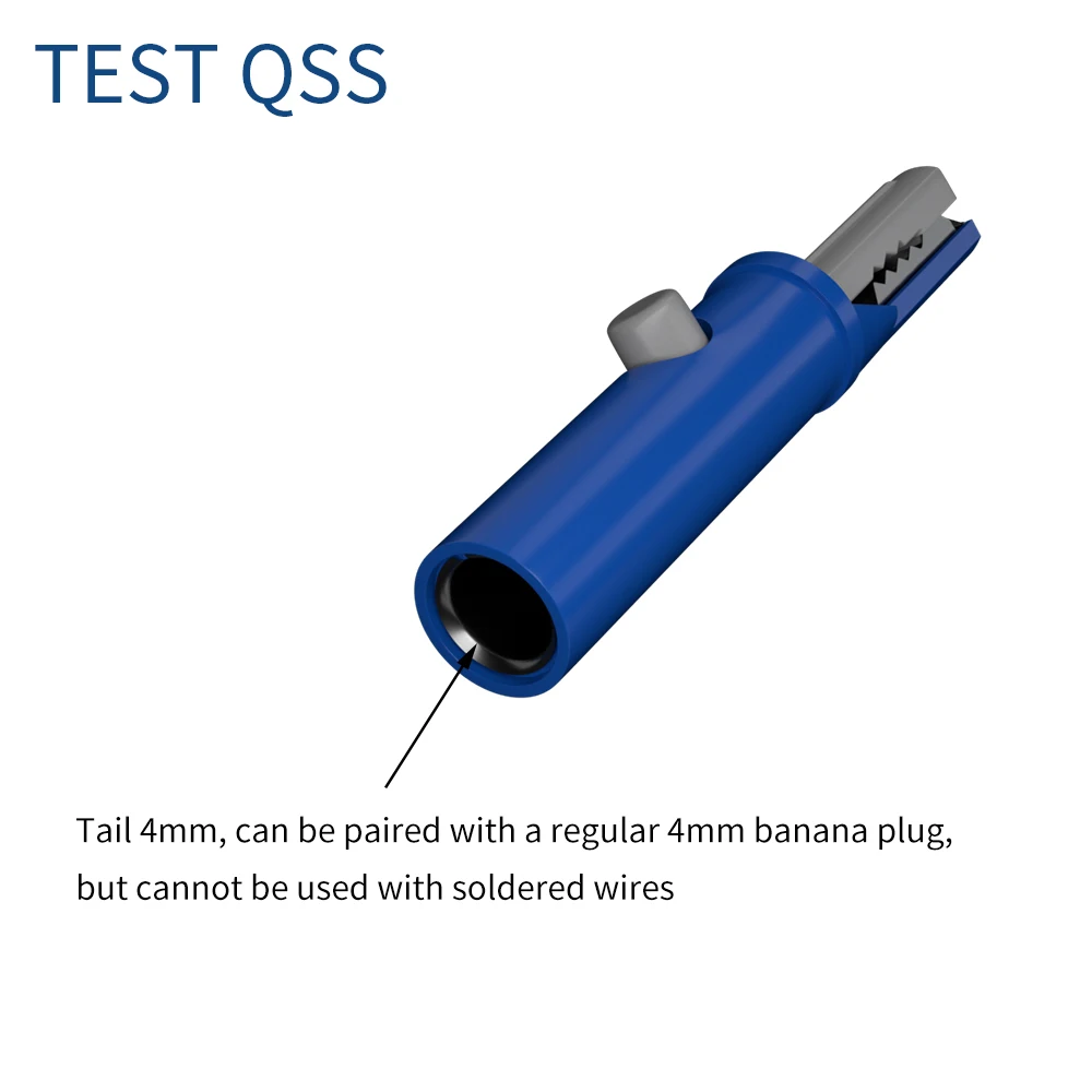 QSS 51mm Alligator Clip DIY Push Button Type Full Protective Insulated Electrical Clips Q60030
