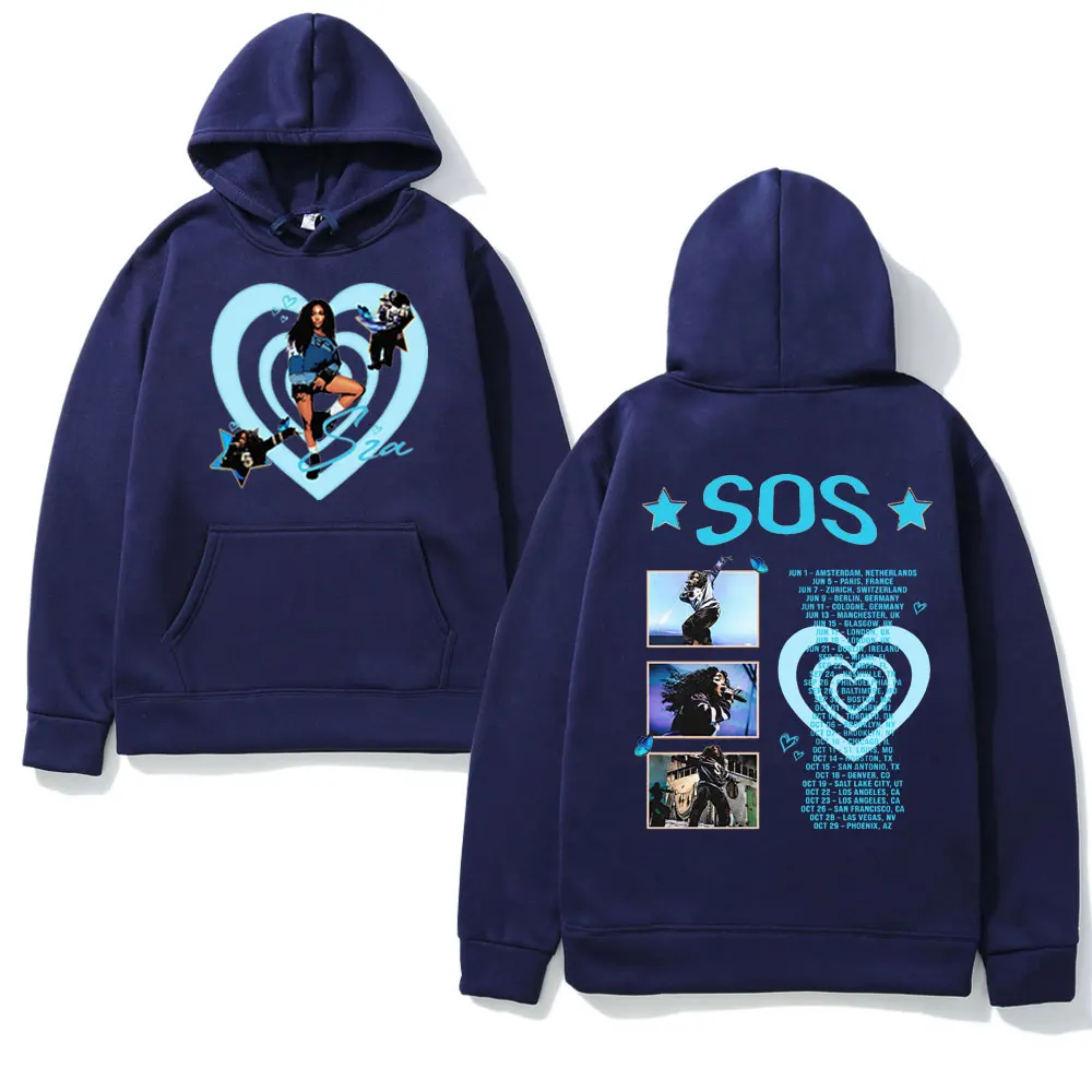 SZA SOS 2023 Concert Tour Graphic Sweatshirts Men's Women's Fashion Harajuku Oversized Teens Hoodies Couples Streetwear Hoodie