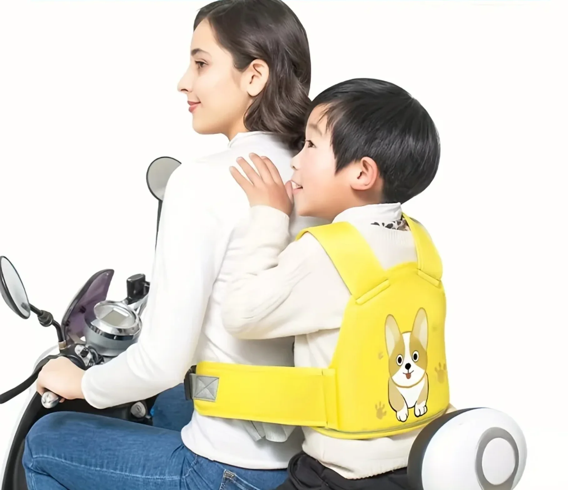 Child Cartoon Motorcycle Safety Harness Electric Bike Safety Belt Strap Seats Belt Electric Vehicle Gift