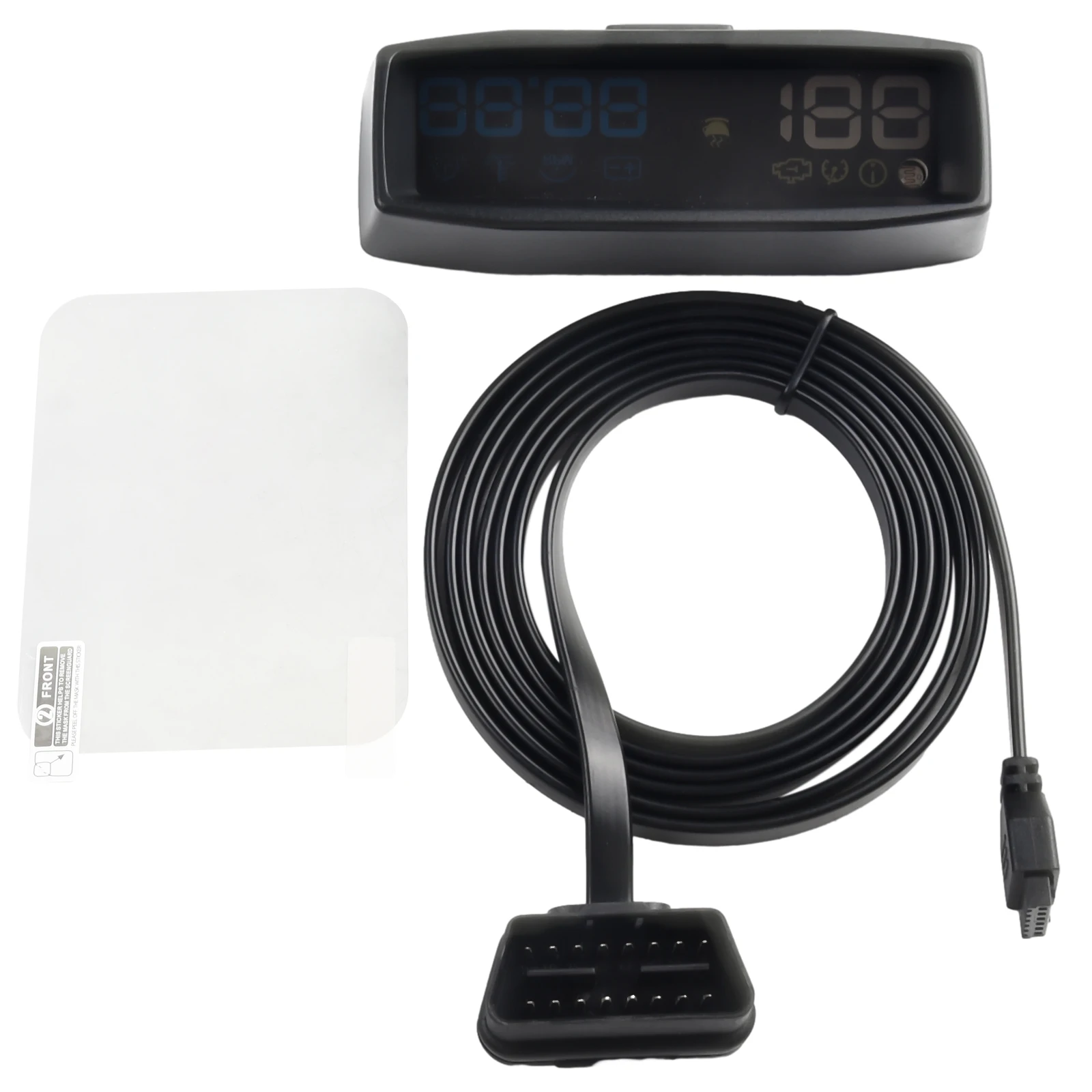 

OBD2 Interface Head Up Display Car HUD Display Car Speed Digital Projector OBD2 II EU 12V LED 3.7 Inch Display Car Alarm