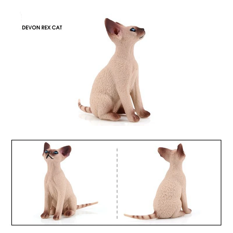 Simulation Katzen Modell Devon Rex Katze Desktop Ornament Home Kätzchen Dekoration – Detail 1