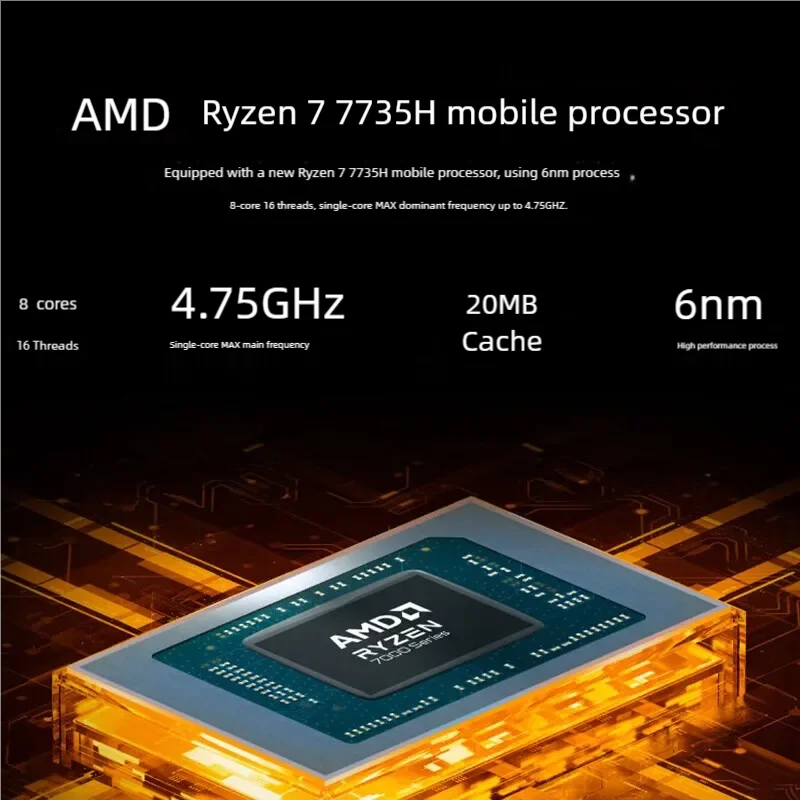 레노버 리전 R7000 게이밍 노트북, 15.6 인치 2.5K 165Hz AMD R7-7735H 16 32G DDR5 1T 2TB SSD RTX4050 4060 게이밍 노트북 컴퓨터 PC