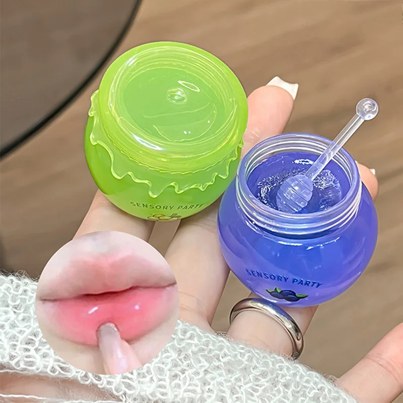 Description Picture 4 of itemGreen Grapes Clear Lip Gloss Maintenance Moisturizing Lip Balm Exfoliating Scrub Nourishing Lips Care Peach Water Gloss Lip Tint