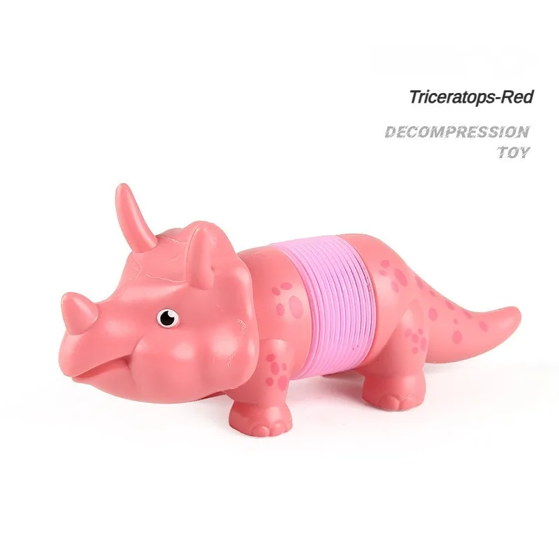 Dinosaur Telescopic Tubes Stress Relief Toys Colorful Educational DIY Stretchable Toy Creative Fun Decompression Gifts