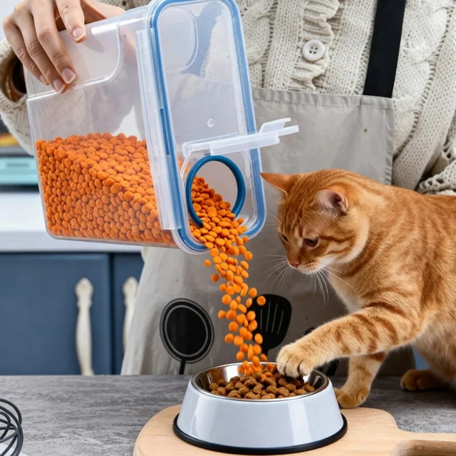 Premium Airtight Pet Food Container Large Capacity Locking Lid BPA-Free Keep Dry Fresh Dog Cat Food Easy Clean Space Saving 2