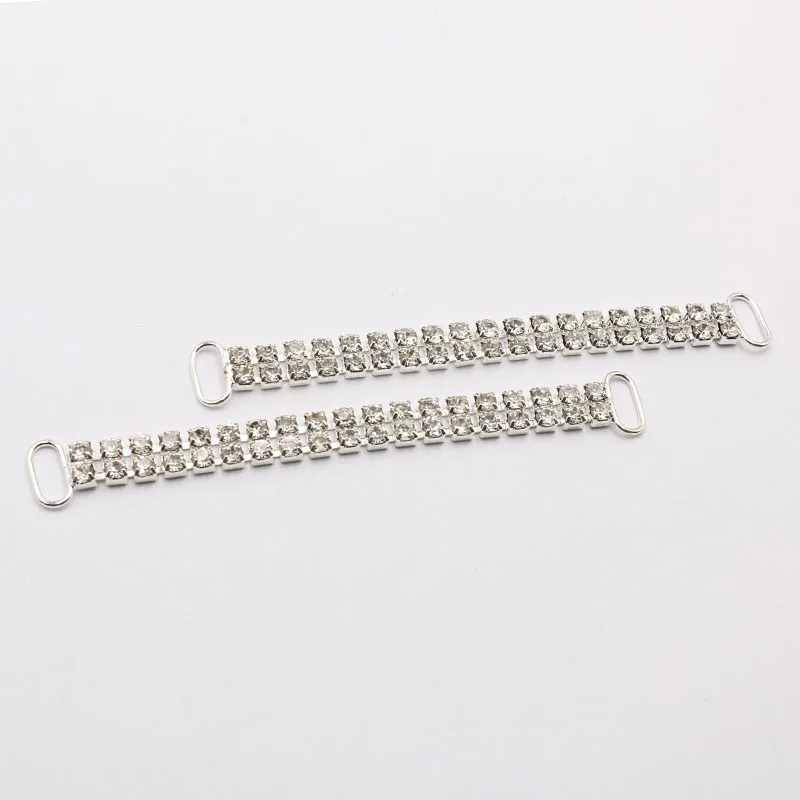 완전 투명 크리스탈 라인스톤 비키니 연결 버클 수영복, 비키니 장식 금속, 2 열 10 개, 12*95mm, 신제품