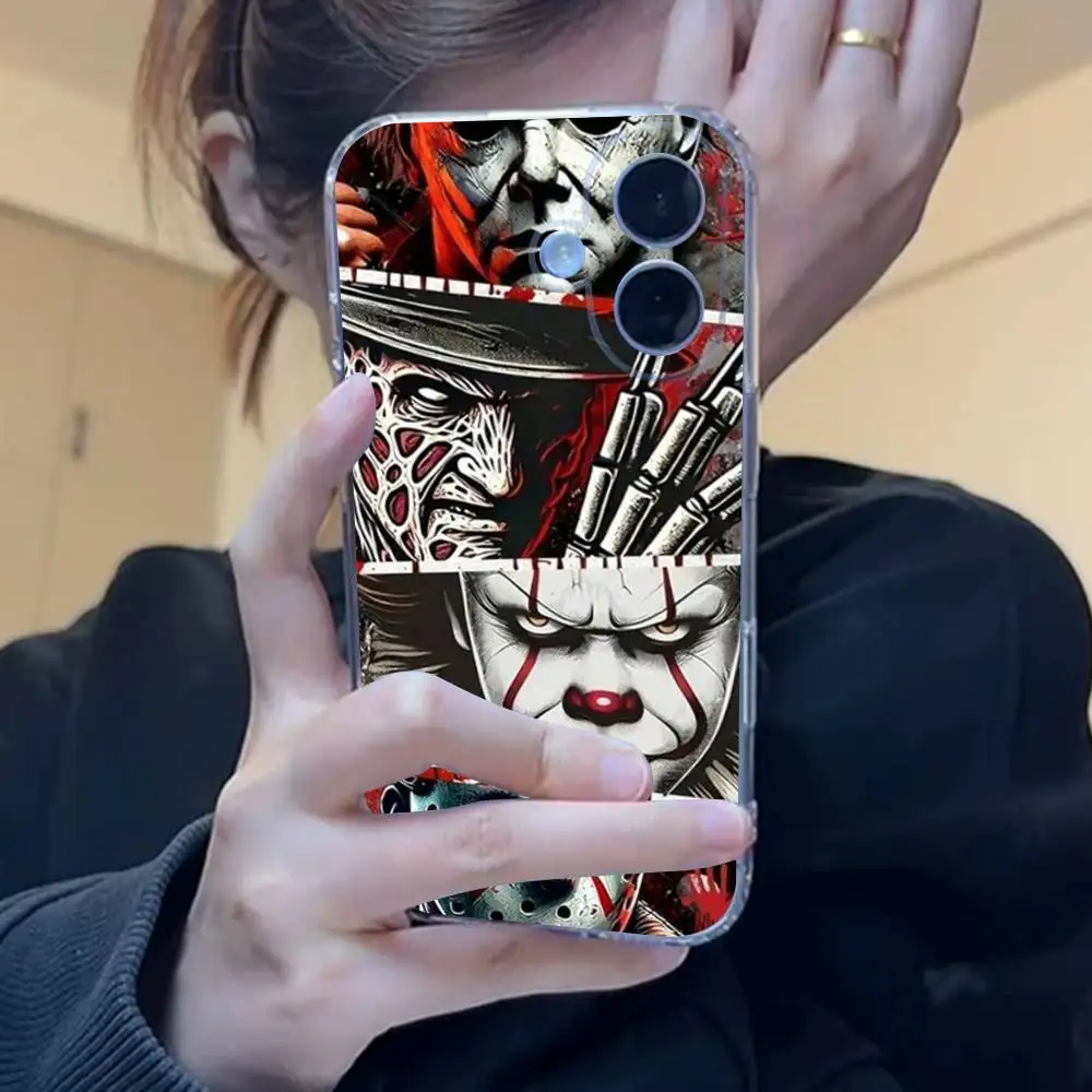 Horror Halloween Transparent Phone Case - Michael Myers Design, Soft TPU Silicone