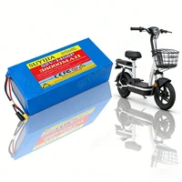 Batterie Li-ion Rechargeable 52V 14S6P 38Ah1500W batterie de Scooter motorisé Citycoco intégrée 50A BMS + chargeur 58.8V 4