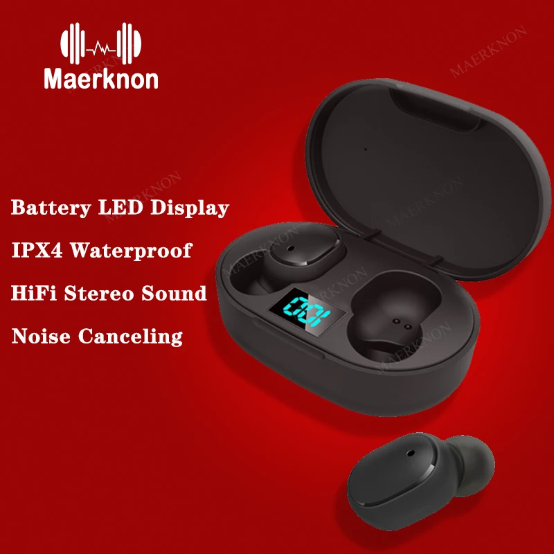 E6s Tws Bluetooth Earphones Wireless Headphones Noise Cancelling Sports