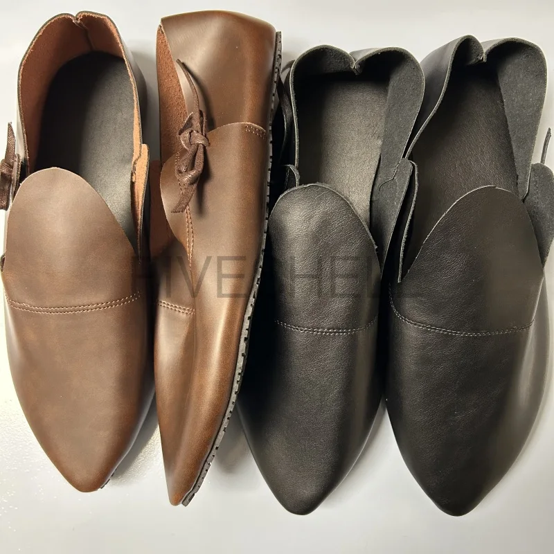 cosplay shoes Halloween party cosplay women men's medieval PU leather shoe middle ages ankle boots Victorian Renaissance boot shoes