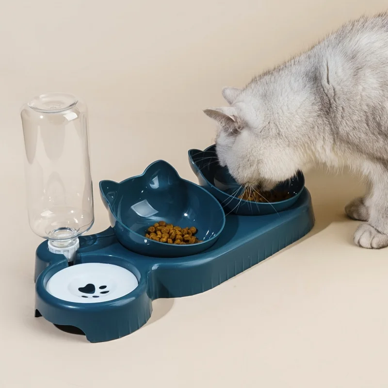 3-in-1 Cat Food & Water Bowl 4