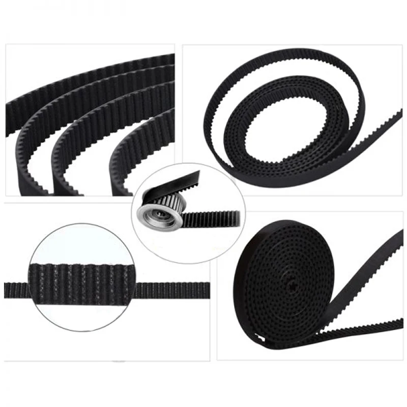 3d Printer Timing Belt 1m/5m/10m/20m GT2 GT3 Open Timing Belt Width 5mm/6mm/9mm/10mm/15mm GT2 GT3 Belt Rubber Aramid Fiber Cut to Length for 3D Printer