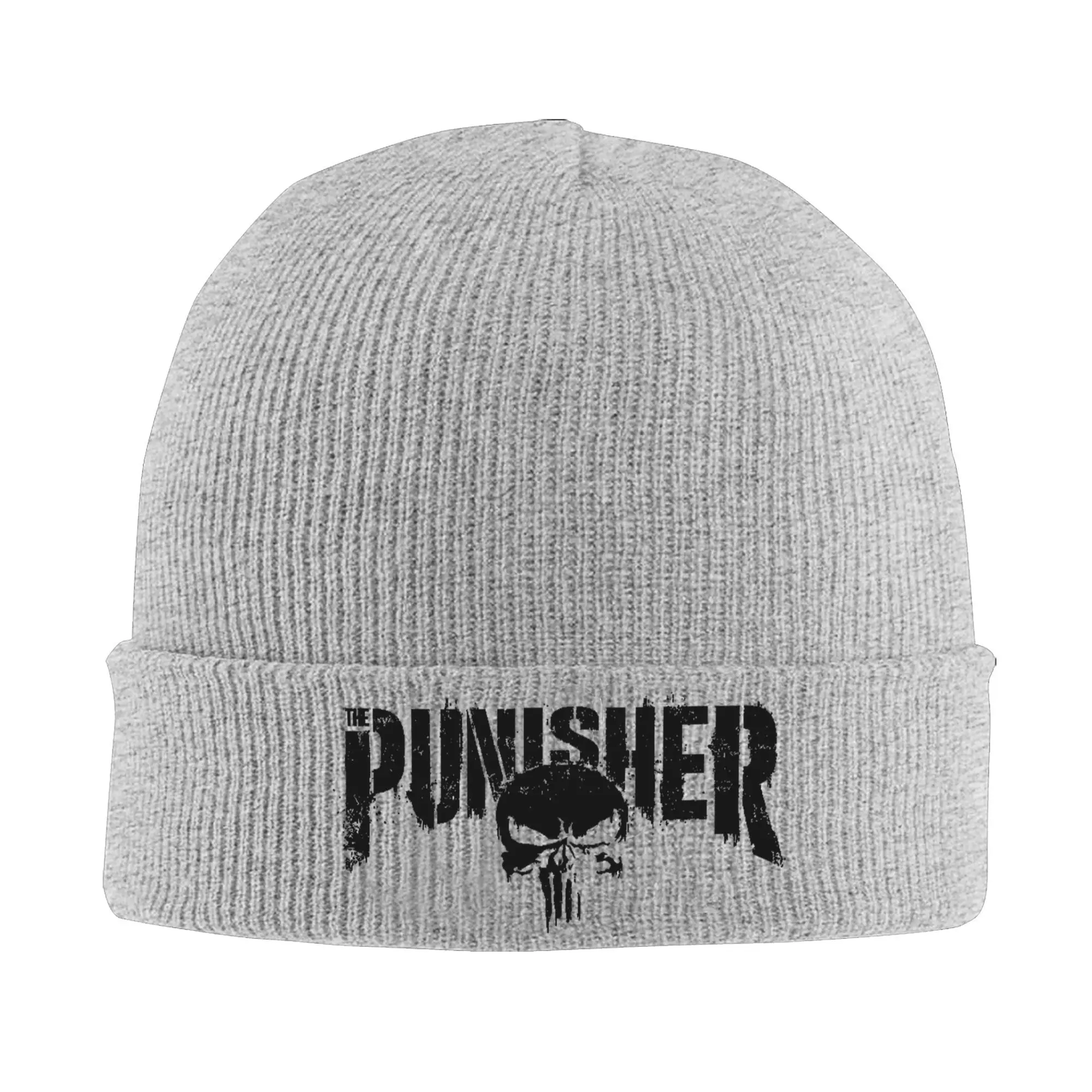 Bonnet Personnalisé Super-héros PIORUJK - Bonnet Unisexe Hiver Chaud - Symboles Punisher, Crâne - Bonnet Tricoté Pour Ski, Outdoor