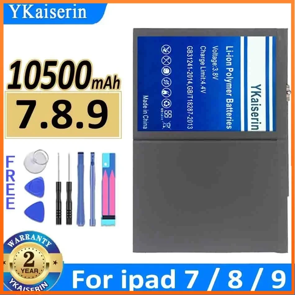 YKaiserin バッテリー ipad 7 8 9 10500 mah ipad7 ipad8 ipad9