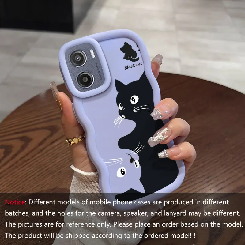 Stylish Black Cat Shockproof Flexible Phone Cover