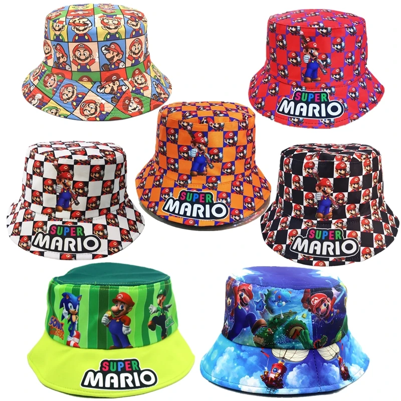 

Anime Super Mario Cap Cosplay Adult Unisex Fisherman Hat Cartoon Costume