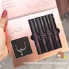 CACE Necklace Lip Glaze Set Box 4-Piece Pack Liquid Lipstick Set Matte Lip Gloss Valentine's Day Gift Lipstick Birthday Gift Set 1