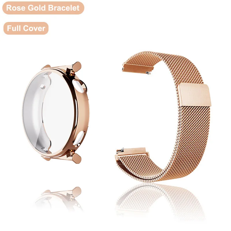 Premium Metal Strap with Case & Screen Protector – Magnetic Loop Watchband Bracelet Accessories