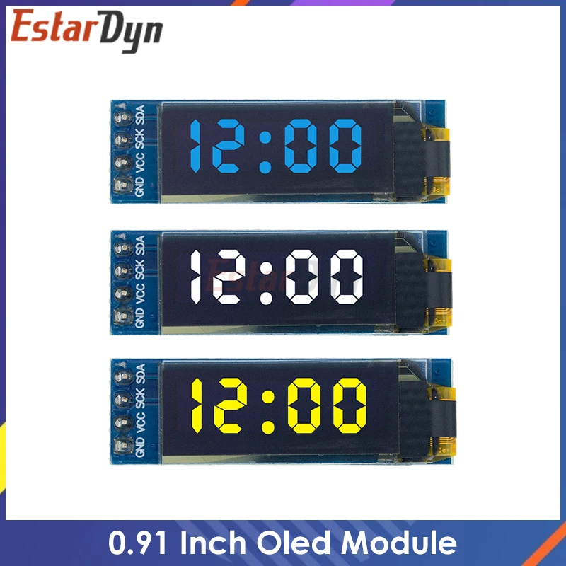 Display OLED 0.91 Pollici Blu - Modulo 128x32 Per Arduino, Con Interfaccia I2C