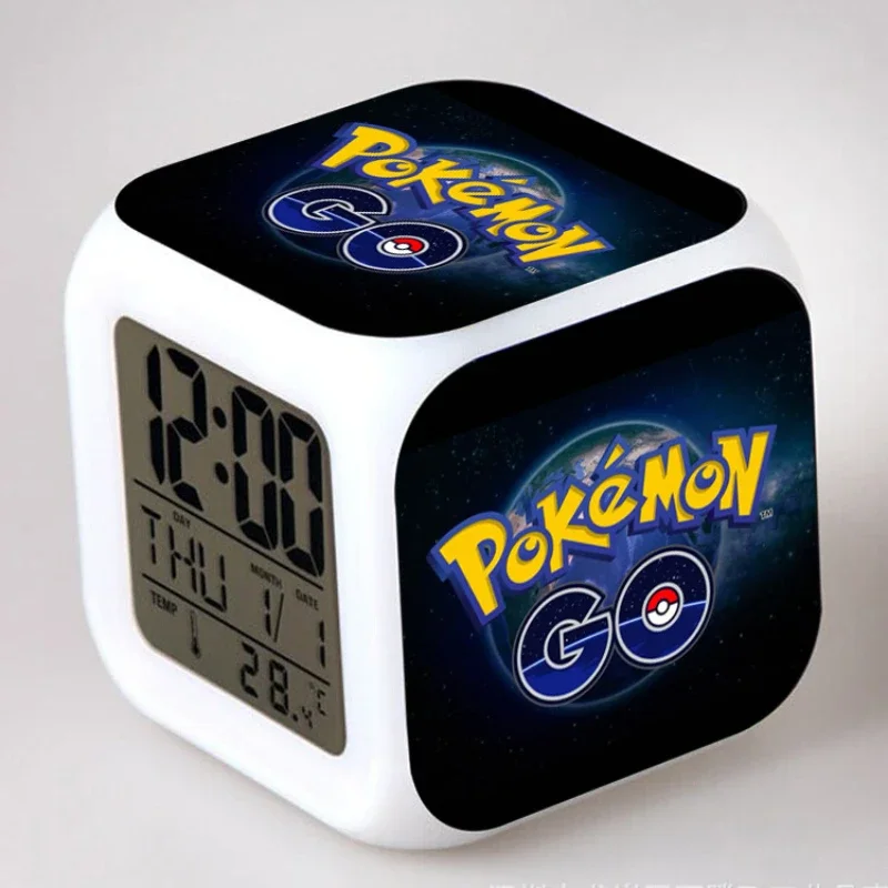 

Pikachu LED Pokemon Glowing Alarms for Children Bedroom Decoration Kids Digital Glowings Alarm Clock Desk Decor Christmas Gift