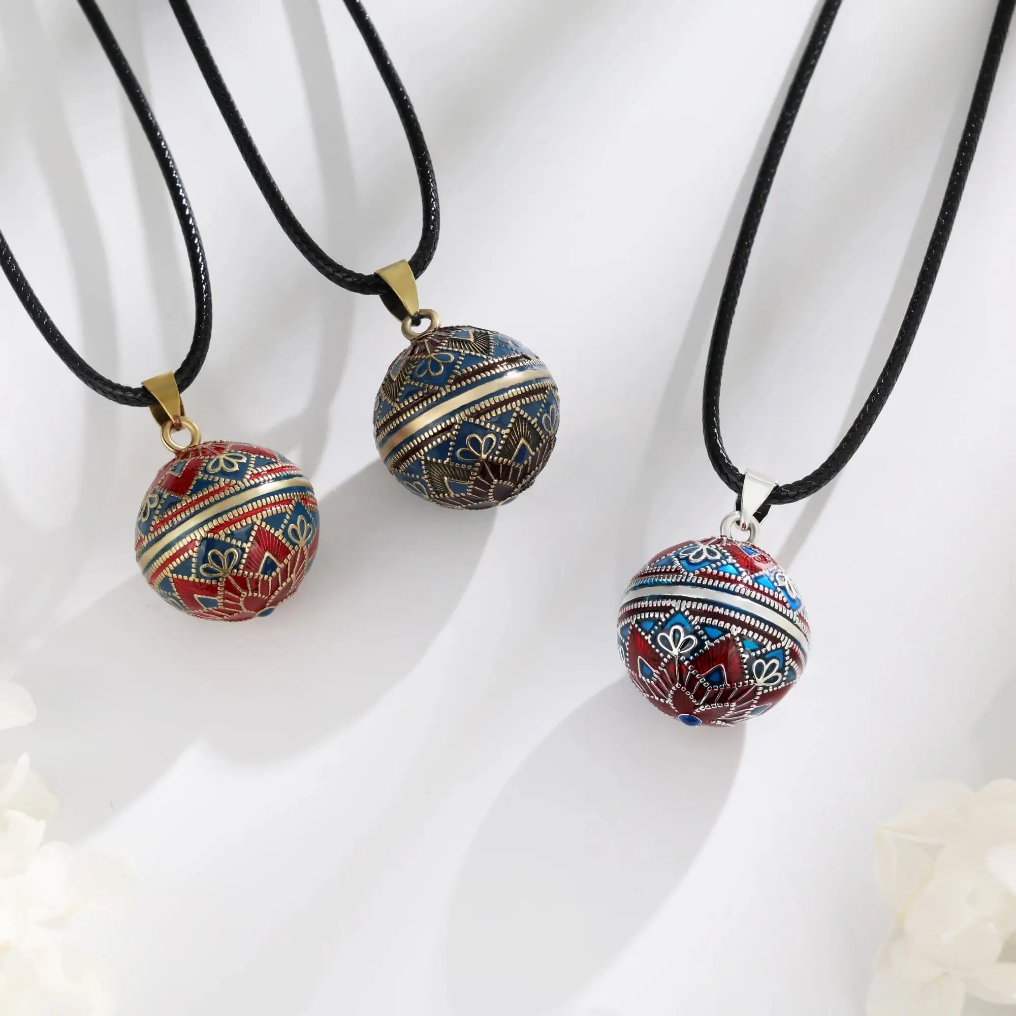 Eudora 20mm Vintage Mexican Bola Harmony Chime Ball Angel Caller Pregnancy Pendant Necklace for Women Fashion Jewelry N14NB319 4