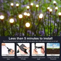 10 Lights Solar Lawn Lamp Garden Lamp, LED Wind-driven FireflyGround Plug Lamp, Garden Ramadan Decoration Festival Lamp 5