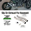Motorcycle Exhaust Contact Middle Link Pipe Slip-on For KAWASAKI Z800 2013-2016 Or Z750 2007-2014