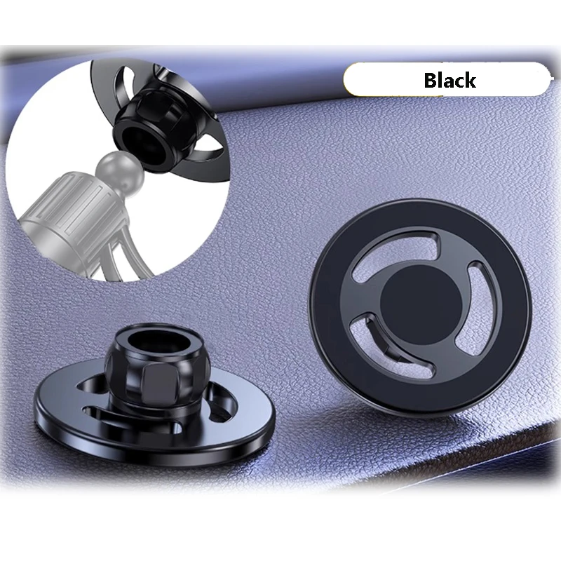 Enhanced Magnetic Car Phone Holder with 17mm Ball Head - Universal Mount & Ring Attachment