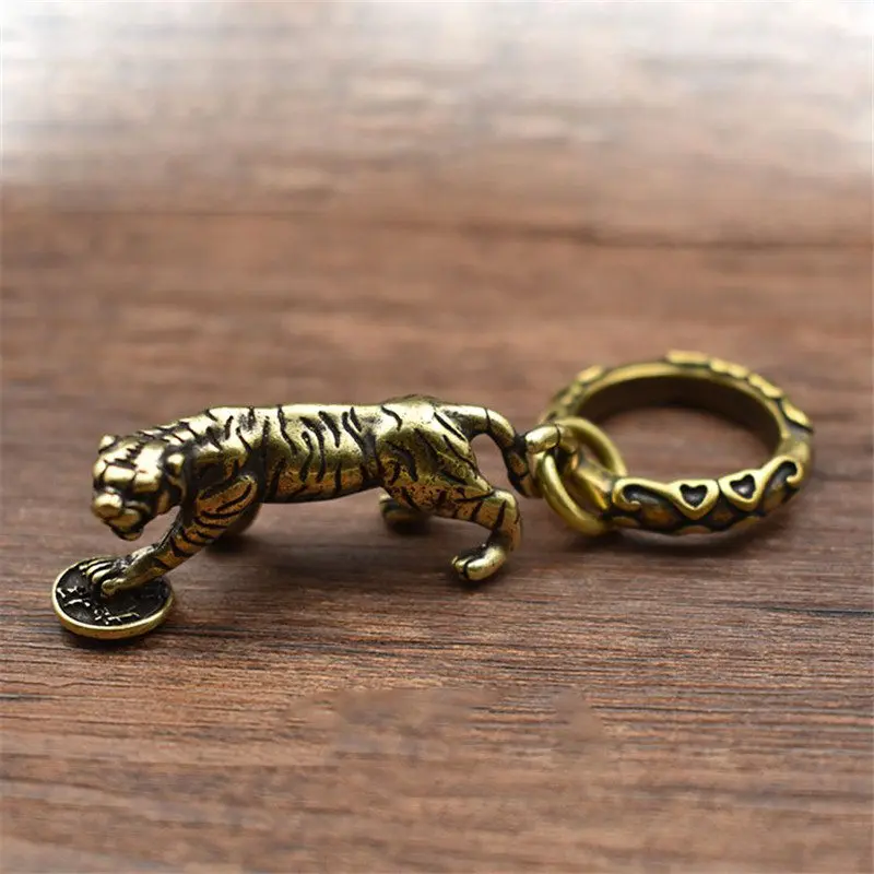 

Statue Mini Animal Metal Tiger 3D Brass Casting Figurine Home Decor