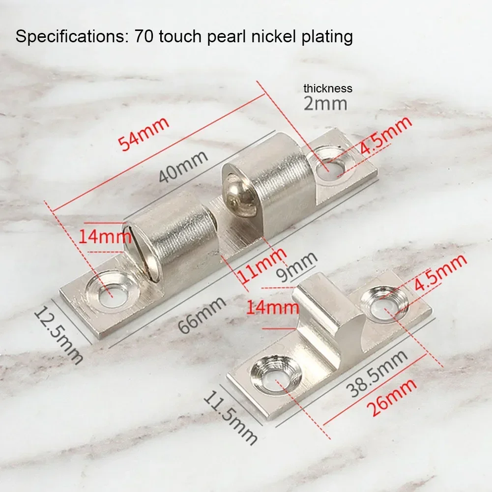Cabinet Door Spring Latch Home Wardrobe Closet Cupboard Door Catch Double Ball Cabinet Suction Home Kitchen Furniture Hardware
