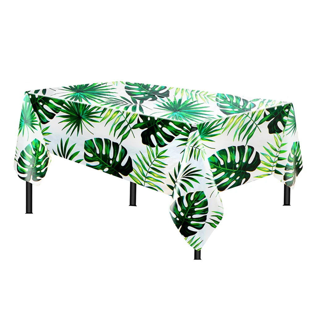 JungleTableclothsWildOneBirthdayPartyTableclothLeopardDeerLeaf