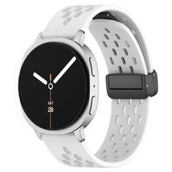 Magnetic Silicone Sport Wristband Bracelet - Galaxy watch 8 40mm (White)