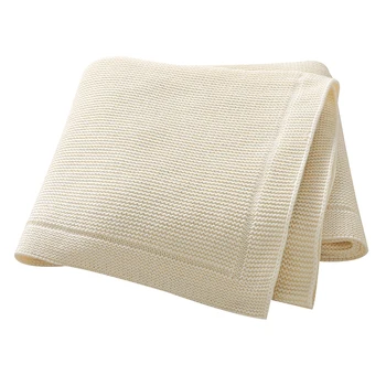 Coperte per bambini 100 * 80 cm Cotone lavorato a maglia Neonato Ragazzi Ragazze Passeggino Letto Swaddle Wrap Trapunte Super Soft Bambino che riceve Tappetini