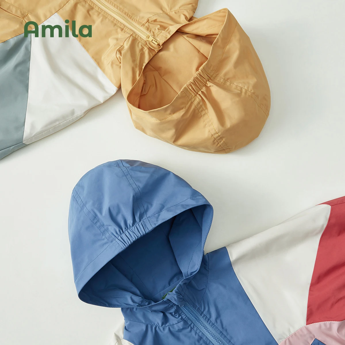 Amila Baby Jacket Spring Patchwork Casual Hooded Outwear Infant Toddler Girls Boys Children Clothes baby jacket