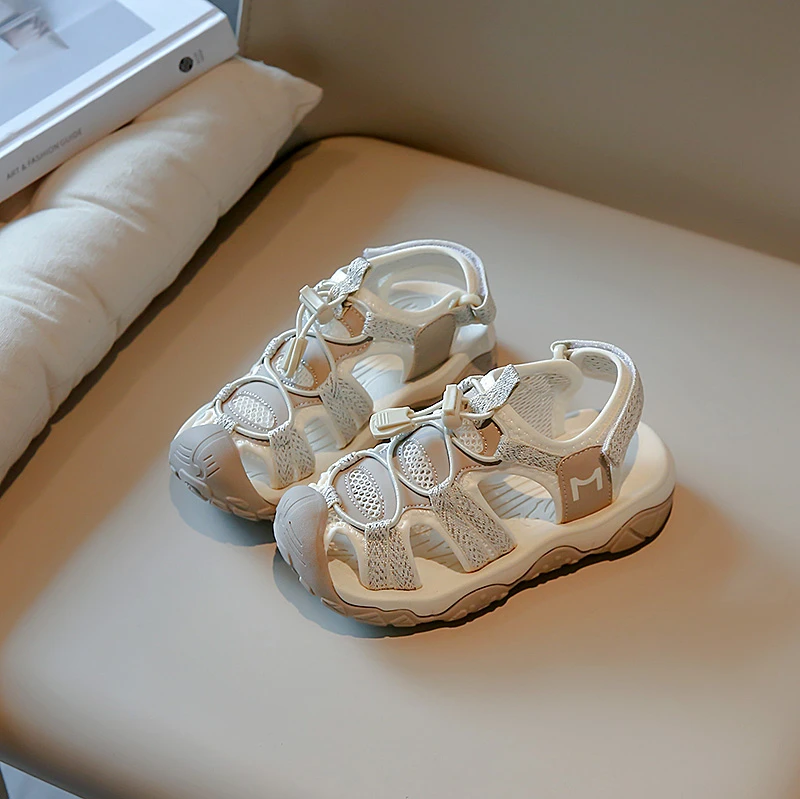 

Children Sport Sandals Toddler Boy Mesh Hollow Beach Shoes Kids Non-slip Soft Sole Sneakers Girl Water Shoes Summer Tennis 6-16Y