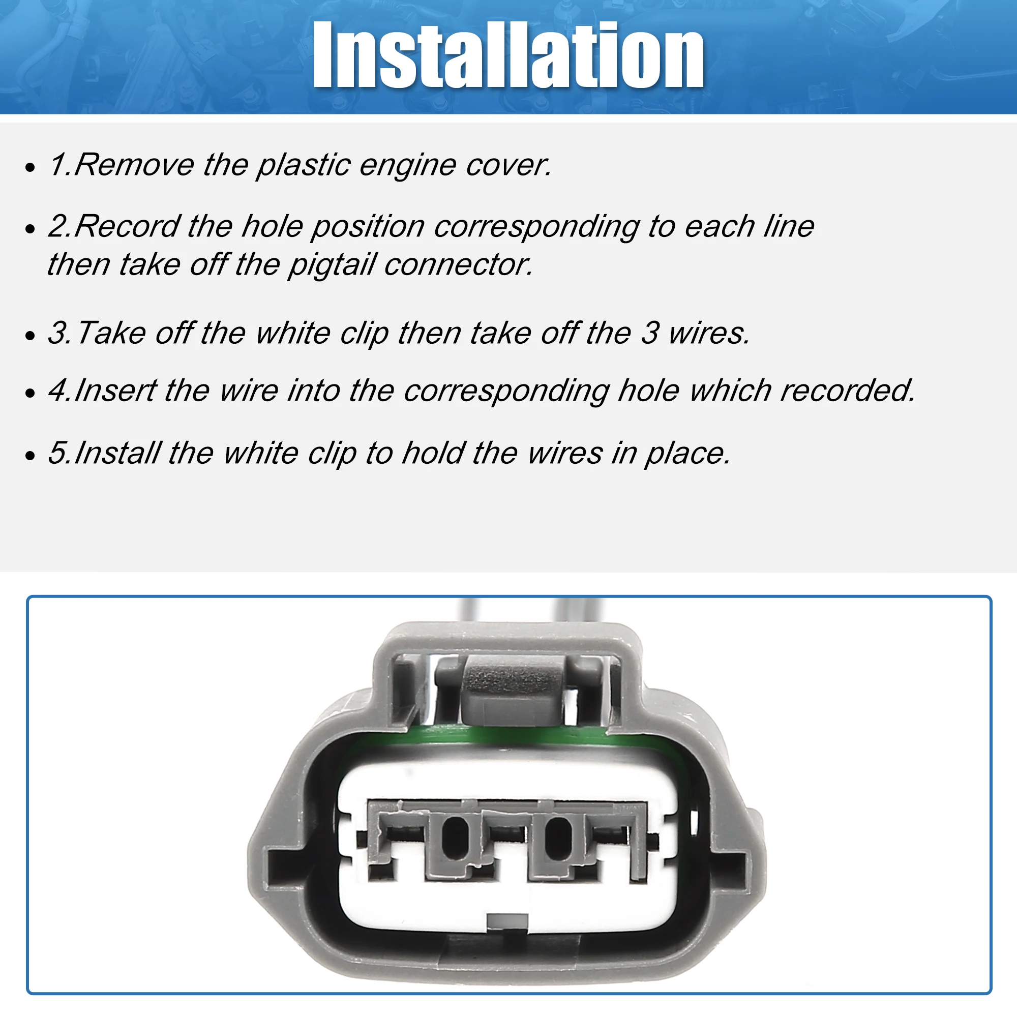 Uxcell 4pcs Ignition Coil Connectors Plug Wiring Harness Pigtail for Nissan J48817102 Auto Parts and Accessories