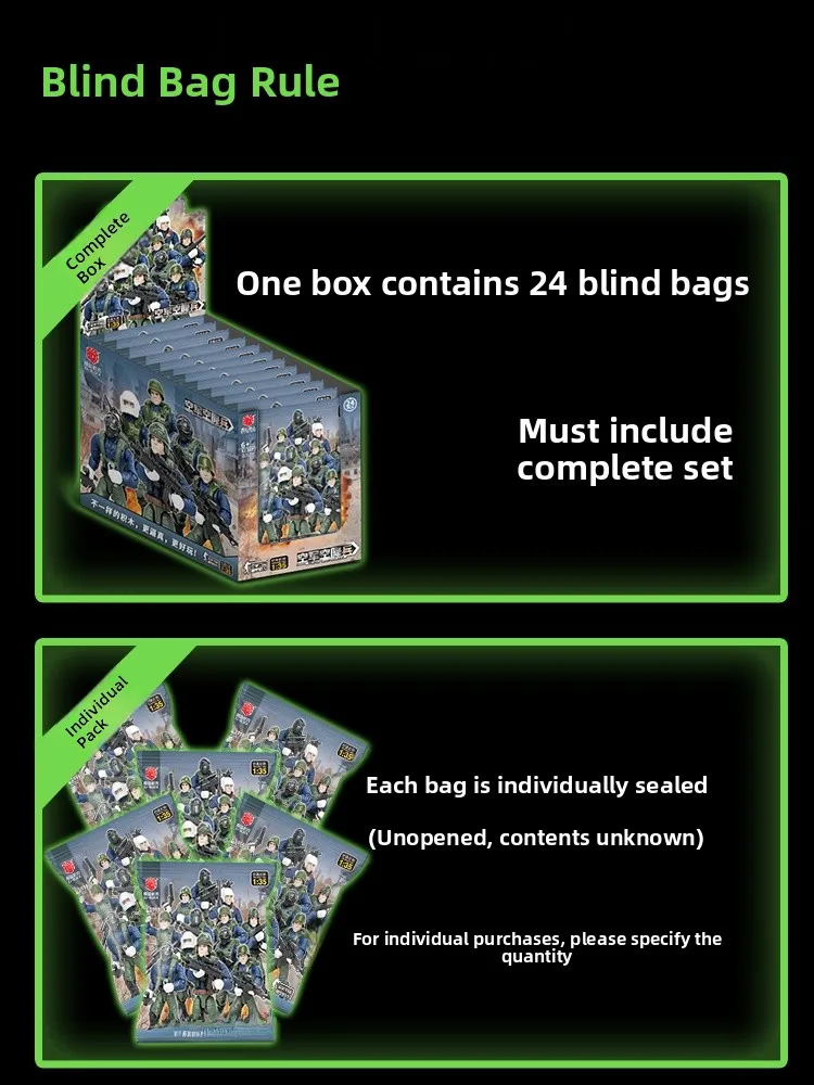 Xiang Jun Air Force Paratrooper Assembly Joint Mobile Figure Model Boy Military Building Blos Soldier Toy ABS Plastic