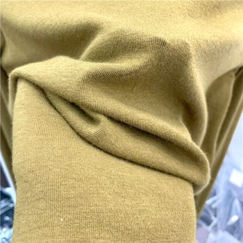 2025 الخريف الشتاء الأساسية عالية الجودة الوقوف تي شيرت بياقة للنساء أنيقة سليم الأعلى المرأة الياقة المدورة كم طويل تي شيرت 6