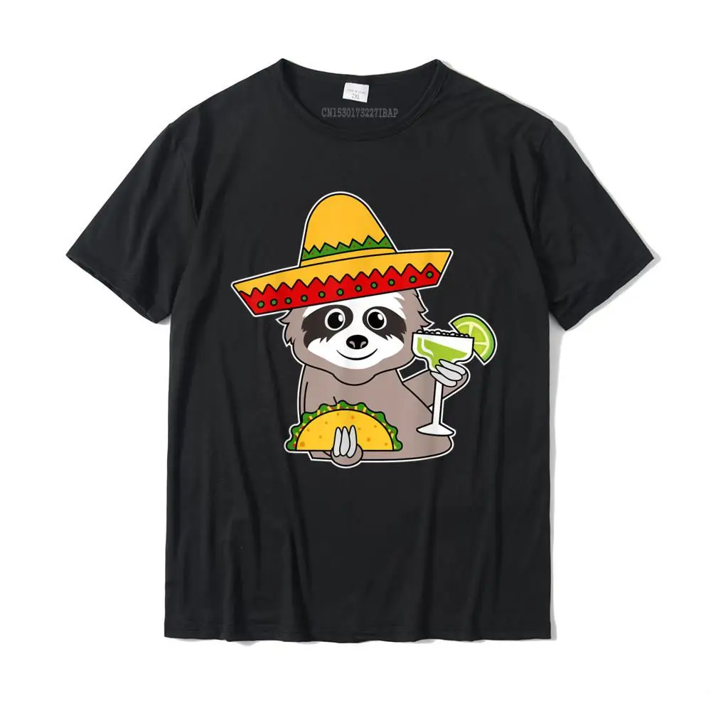 

Sloth Drinking Margarita Cinco De Mayo Party Shirt Tee T-Shirt Tshirts For Men Birthday Tops Tees Brand Printed Cotton