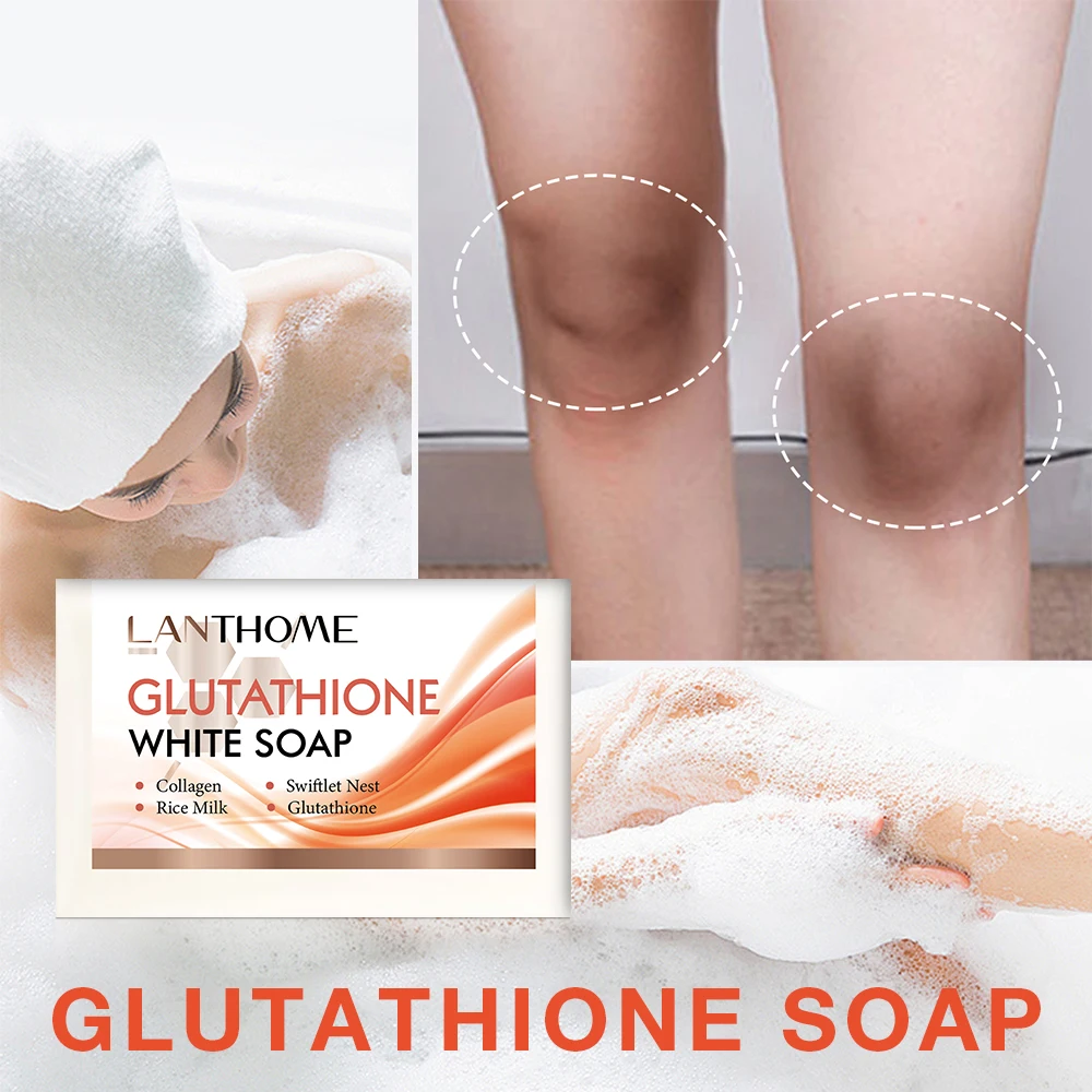 Glutathione Whitening Soap Bar Facial Full Body Cleaning Shampoo Dark Spot Acne Remover Moisturizing For Underarm Skin 3