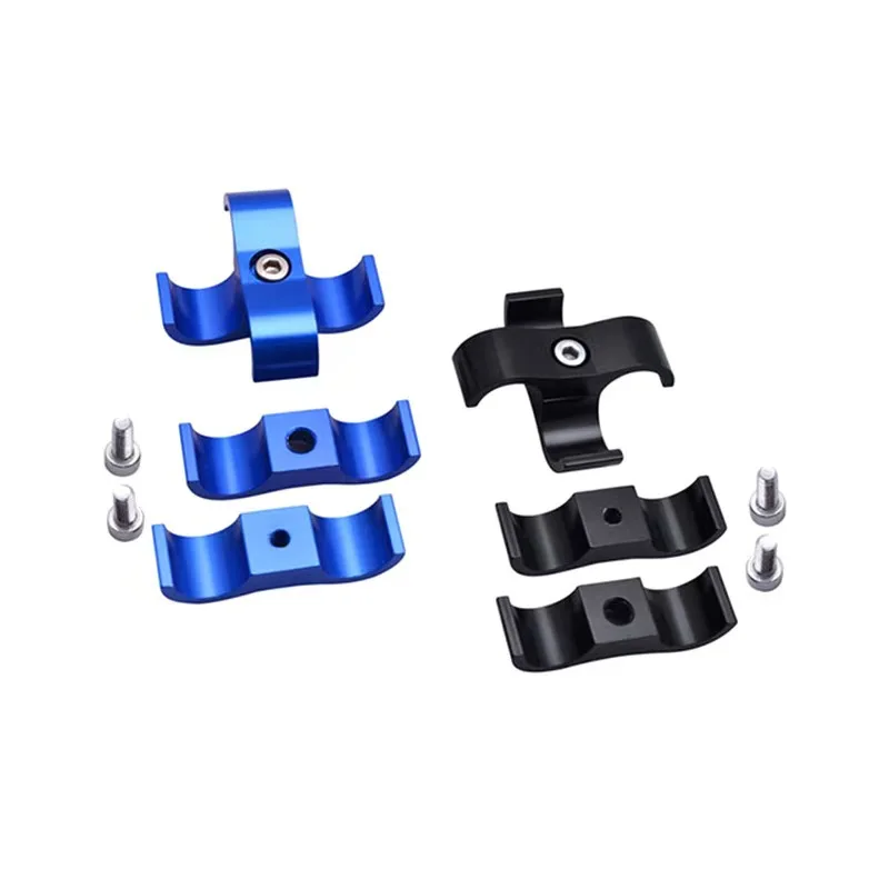 Hose Clamps AN4 AN6 AN8 AN10 AN12 Braided Rubber Hose Line Aluminum Anodized Line Separator Divider Clamp Kit Black Blue