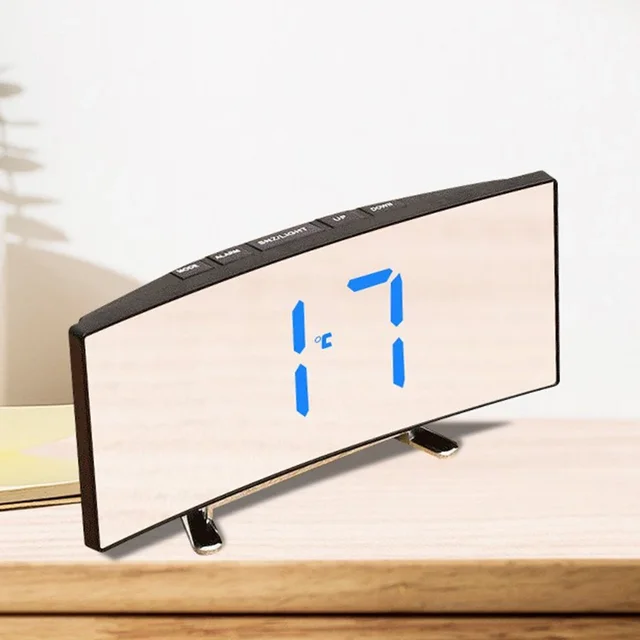 LED Curved Screen Mirror Clock 4