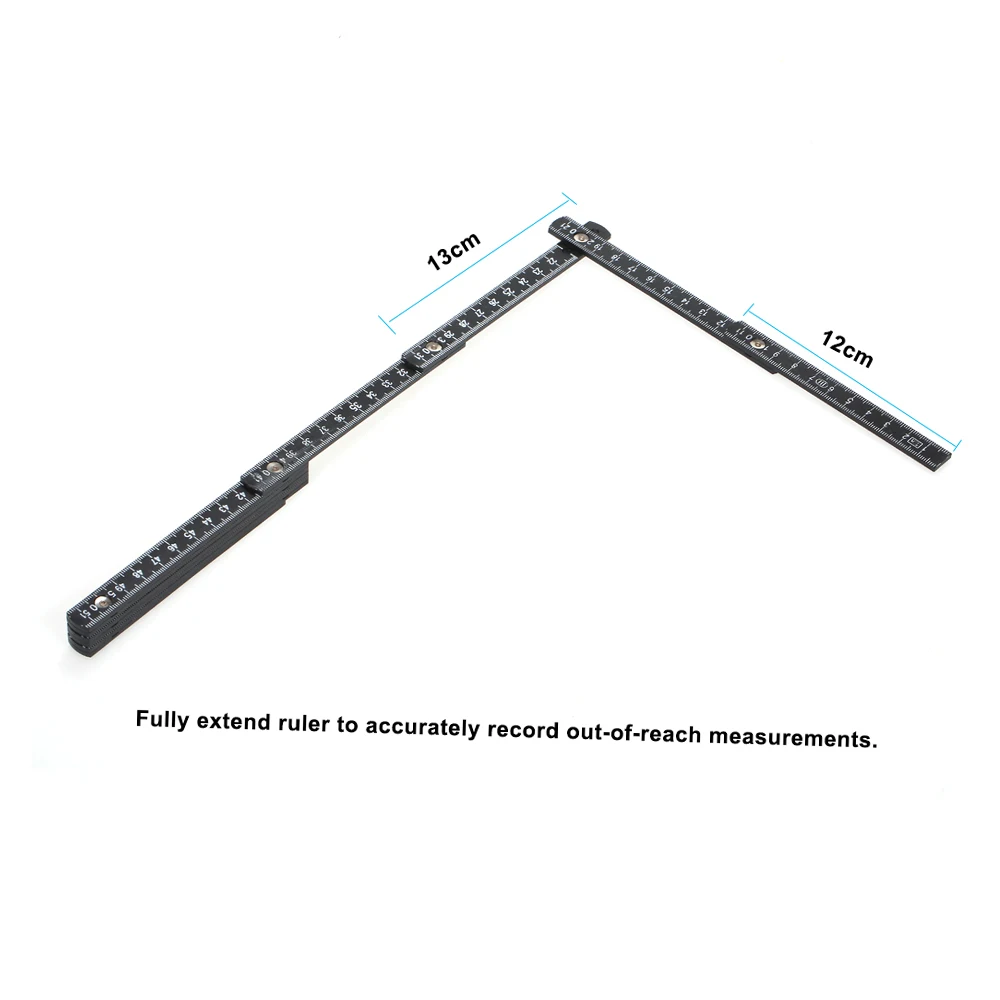 Folding Ruler 1M Slide Fold Up Rulers 3ft Folding Versatile Inside Reading Carpenter's Ruler Education Meter Lightweight Measuring Tool